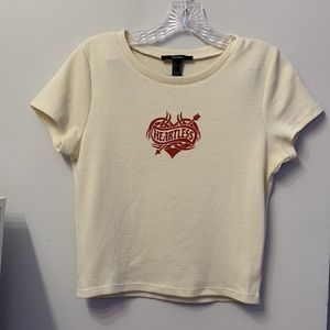 Forever 21 Cropped Graphic Tee